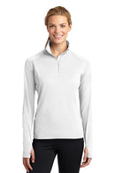 Sport-Tek ®  Women's Sport-Wick ®  Stretch 1/4-Zip Pullover. LST850 - White
