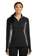 Sport-Tek ®  Women's Sport-Wick ®  Stretch Contrast 1/4-Zip Pullover. LST854