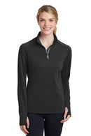 Sport-Tek ®  Women's Sport-Wick ®  Textured 1/4-Zip Pullover.  LST860
