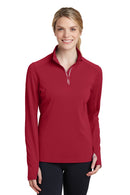 Sport-Tek ®  Women's Sport-Wick ®  Textured 1/4-Zip Pullover.  LST860