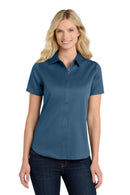 Port Authority ®  Women's Short Sleeve SuperPro React  Twill Shirt. LW809 - Regatta Blue