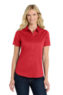 Port Authority ®  Women's Short Sleeve SuperPro React  Twill Shirt. LW809 - Rich Red