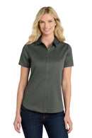 Port Authority ®  Women's Short Sleeve SuperPro React  Twill Shirt. LW809 - Storm Grey