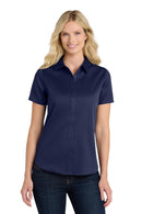 Port Authority ®  Women's Short Sleeve SuperPro React  Twill Shirt. LW809 - True Navy