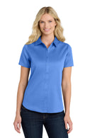 Port Authority ®  Women's Short Sleeve SuperPro React  Twill Shirt. LW809 - Ultramarine Blue