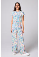 Med Couture Printed Dolman Wide Leg Jumpsuit. Item MC00019 in MC AMP Collection. Live Chat for Bulk Discounts.