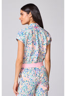 Med Couture Printed Dolman Wide Leg Jumpsuit. Item MC00019 in MC AMP Collection. Live Chat for Bulk Discounts.