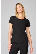 Med Couture Four Pocket Round Neck Top. Item MC00027 in MC AMP Collection. Live Chat for Bulk Discounts.