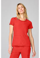 Med Couture Four Pocket Round Neck Top. Item MC00027 in MC AMP Collection. Live Chat for Bulk Discounts.