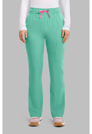 Med Couture Women's High Rise 4-Pocket Flare Pant. Item MC104 in MC AMP Collection. Live Chat for Bulk Discounts.