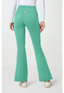 Med Couture Flare Leg Yoga Pant. Item MC150P in MC AMP KNIT Collection. Live Chat for Bulk Discounts.