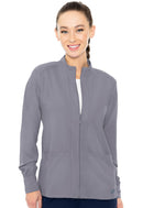 Med Couture Zip Front Warm-Up With Shoulder Yokes. Item MC2660 in MC INSIGHT Collection. Live Chat for Bulk Discounts.