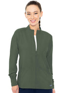 Med Couture Zip Front Warm-Up With Shoulder Yokes. Item MC2660 in MC INSIGHT Collection. Live Chat for Bulk Discounts.