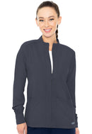 Med Couture Zip Front Warm-Up With Shoulder Yokes. Item MC2660 in MC INSIGHT Collection. Live Chat for Bulk Discounts.