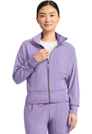 Med Couture Women's Cropped Warm Up Jacket. Item MC303 in MC AMP Collection. Live Chat for Bulk Discounts.