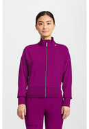 Med Couture Women's Cropped Warm Up Jacket. Item MC303 in MC AMP Collection. Live Chat for Bulk Discounts.