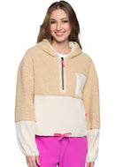 Med Couture Two-Tone Sherpa Hooded Zip Pullover. Item MC315 in MC LIFESTYLE Collection. Live Chat for Bulk Discounts.