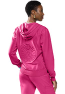 Med Couture Fleece Zip Front Logo Hoodie. Item MC316 in MC LIFESTYLE Collection. Live Chat for Bulk Discounts.