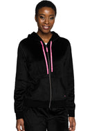 Med Couture Velour Zip Front Logo Hoodie. Item MC317 in MC AMP Collection. Live Chat for Bulk Discounts.