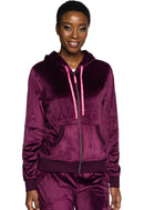 Med Couture Velour Zip Front Logo Hoodie. Item MC317 in MC AMP Collection. Live Chat for Bulk Discounts.