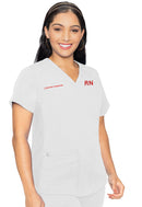 Med Couture Nyp V-Neck Shirttail Top. Item MC4524NY in PL MC NYP Collection. Live Chat for Bulk Discounts.