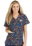 Med Couture Queens Pediatrics Print Top. Item MC4925NY in PL MC NYP Collection. Live Chat for Bulk Discounts.