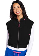 Med Couture Zip Front Cropped Vest. Item MC501 in MC AMP Collection. Live Chat for Bulk Discounts.