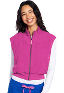 Med Couture Zip Front Cropped Vest. Item MC501 in MC AMP Collection. Live Chat for Bulk Discounts.