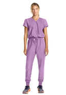 Med Couture Women's Zip Front Jumpsuit. Item MC510 in MC INSIGHT Collection. Live Chat for Bulk Discounts.