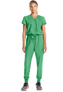 Med Couture Women's Zip Front Jumpsuit. Item MC510 in MC INSIGHT Collection. Live Chat for Bulk Discounts.