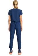 Med Couture Women's Zip Front Jumpsuit. Item MC510 in MC INSIGHT Collection. Live Chat for Bulk Discounts.