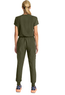 Med Couture Women's Zip Front Jumpsuit. Item MC510 in MC INSIGHT Collection. Live Chat for Bulk Discounts.