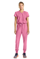 Med Couture Women's Zip Front Jumpsuit. Item MC510 in MC INSIGHT Collection. Live Chat for Bulk Discounts.