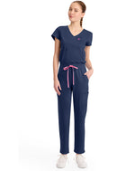 Med Couture V-Neck Jumpsuit. Item MC550 in MC AMP KNIT Collection. Live Chat for Bulk Discounts.