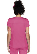 Med Couture  Split Round Neck Top. Item MC607 in MC TOUCH Collection. Live Chat for Bulk Discounts.