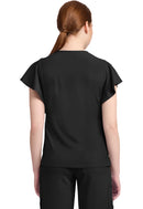 Med Couture Women's 2-Pocket Flutter Sleeve V-Neck. Item MC611 in MC INSIGHT Collection. Live Chat for Bulk Discounts.
