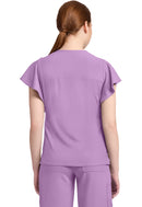 Med Couture Women's 2-Pocket Flutter Sleeve V-Neck. Item MC611 in MC INSIGHT Collection. Live Chat for Bulk Discounts.