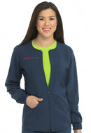 Med Couture Zip Front Warm Up. Item MC6142NY in PL MC NYP Collection. Live Chat for Bulk Discounts.
