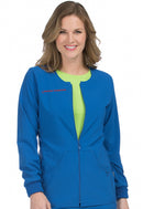 Med Couture Zip Front Warm Up. Item MC6142NY in PL MC NYP Collection. Live Chat for Bulk Discounts.