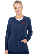 Med Couture Nyp Queens Zip Front Warm Up. Item MC6165NY in PL MC NYP Collection. Live Chat for Bulk Discounts.