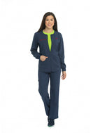 Med Couture Zip Front Warm Up. Item MC6170NY in PL MC NYP Collection. Live Chat for Bulk Discounts.
