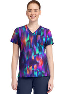 Med Couture Print V-Neck Top. Item MC632 in MC PRINTS Collection. Live Chat for Bulk Discounts.