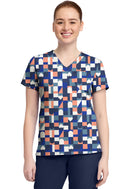 Med Couture Print V-Neck Top. Item MC632 in MC PRINTS Collection. Live Chat for Bulk Discounts.
