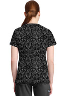 Med Couture Print V-Neck Top. Item MC632 in MC PRINTS Collection. Live Chat for Bulk Discounts.