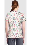 Med Couture Print V-Neck Top. Item MC632 in MC PRINTS Collection. Live Chat for Bulk Discounts.
