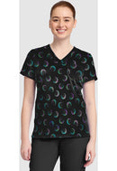 Med Couture Print V-Neck Top. Item MC632 in MC PRINTS Collection. Live Chat for Bulk Discounts.