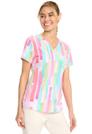 Med Couture Print V-Neck Top. Item MC632 in MC PRINTS Collection. Live Chat for Bulk Discounts.
