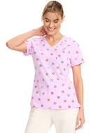 Med Couture Print V-Neck Top. Item MC632 in MC PRINTS Collection. Live Chat for Bulk Discounts.