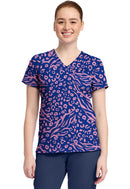 Med Couture Print V-Neck Top. Item MC632 in MC PRINTS Collection. Live Chat for Bulk Discounts.