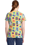 Med Couture Print V-Neck Top. Item MC632 in MC PRINTS Collection. Live Chat for Bulk Discounts.